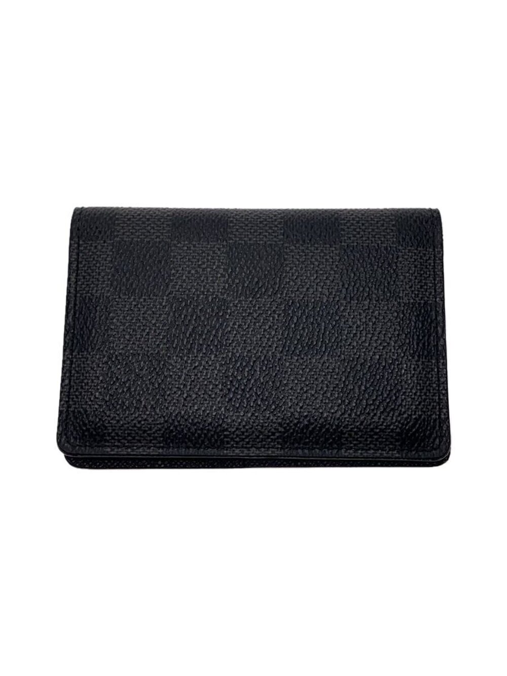 LOUIS VUITTON Organizer de Poche Damier Graphite Black Leather Black All over